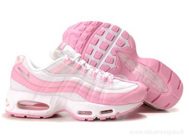 Blanc Et Rose Chaussures Nike Air Max